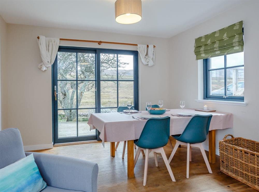 Dining Area at Cliff Cottage in Applecross, near Strathcarron, Ross-Shire