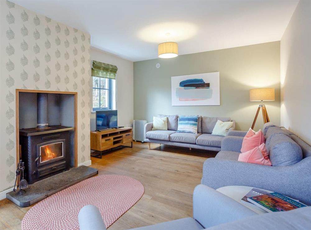 Living room at Cliff Cottage in Applecross, near Strathcarron, Ross-Shire