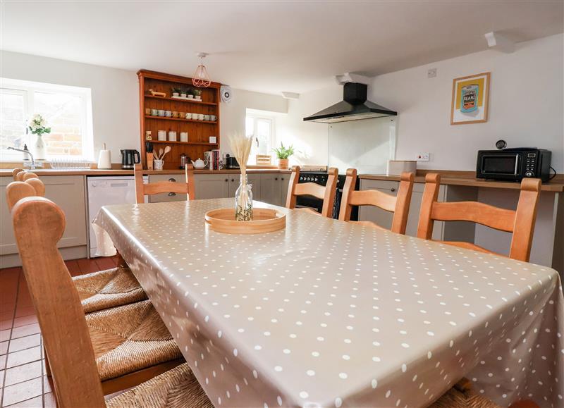 The dining area at Cliff Cottage, Boltby near Thirsk