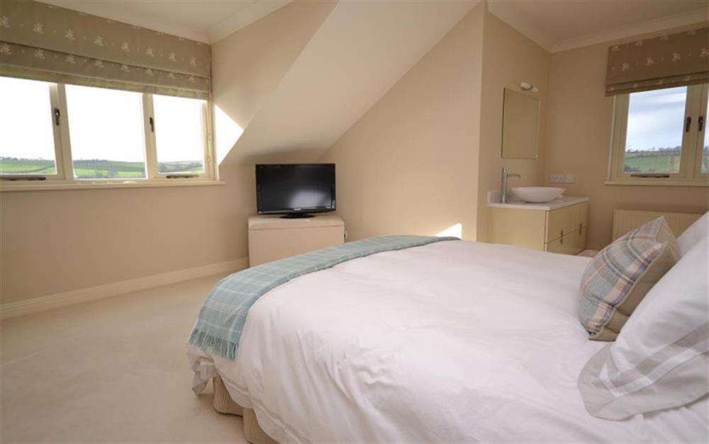 Another view of the master bedroom which has Freeview TV  at Cliff Crest in Kingsbridge