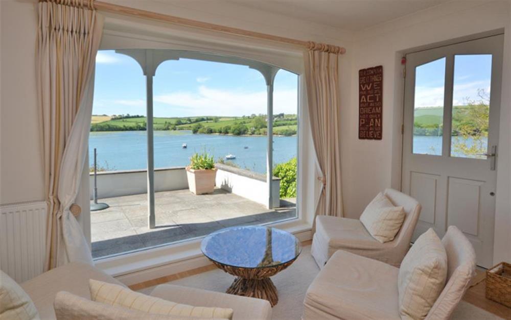 Great seating area for taking in the views at Cliff Crest in Kingsbridge