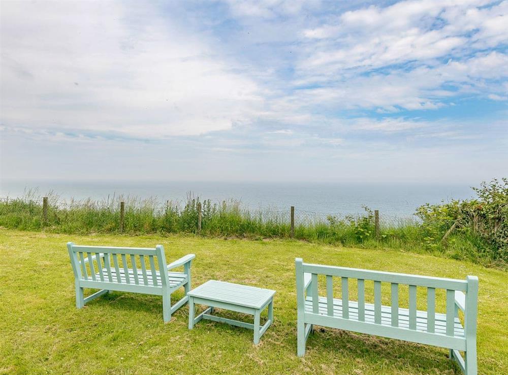 Stunning sea views from the garden at Cliff House in Trimingham, near Cromer, Norfolk