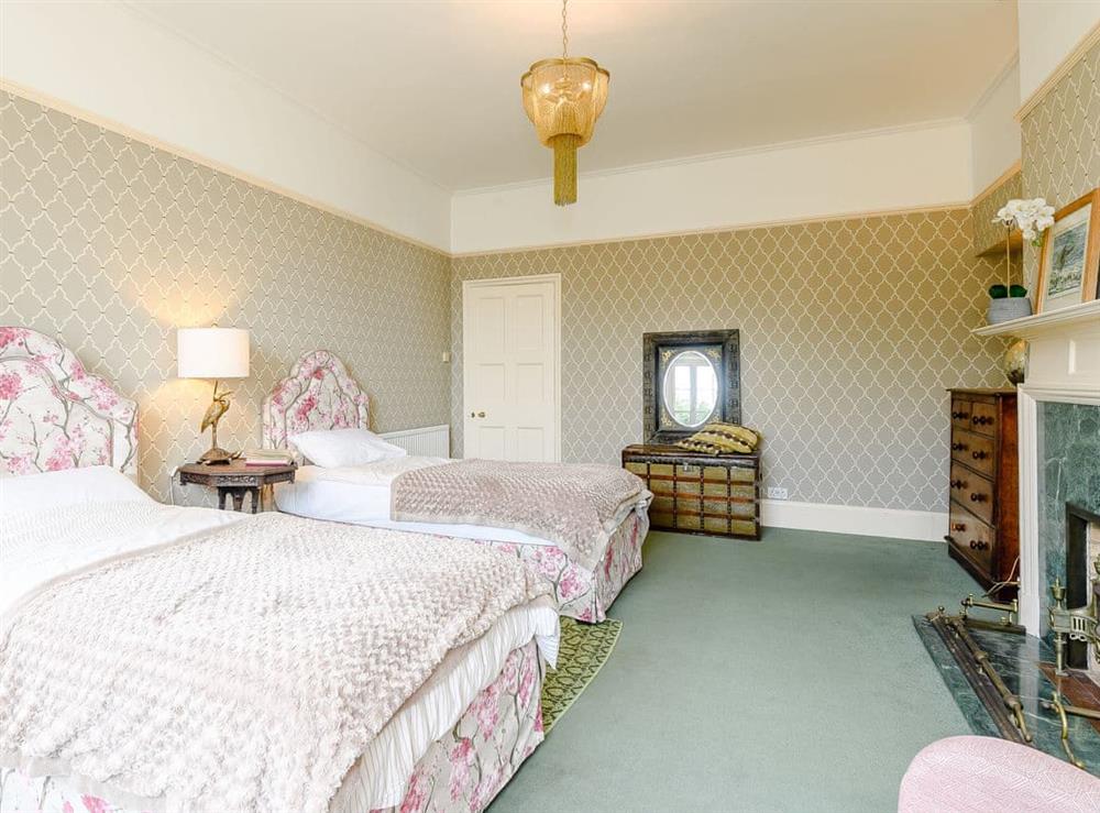 Twin bedroom at Cliff House in Trimingham, near Cromer, Norfolk