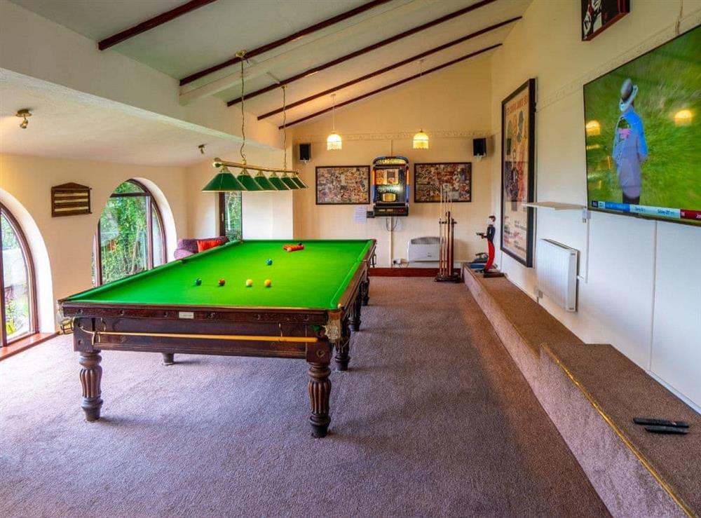Games room at Cliff Lodge in Torquay, Devon., Great Britain