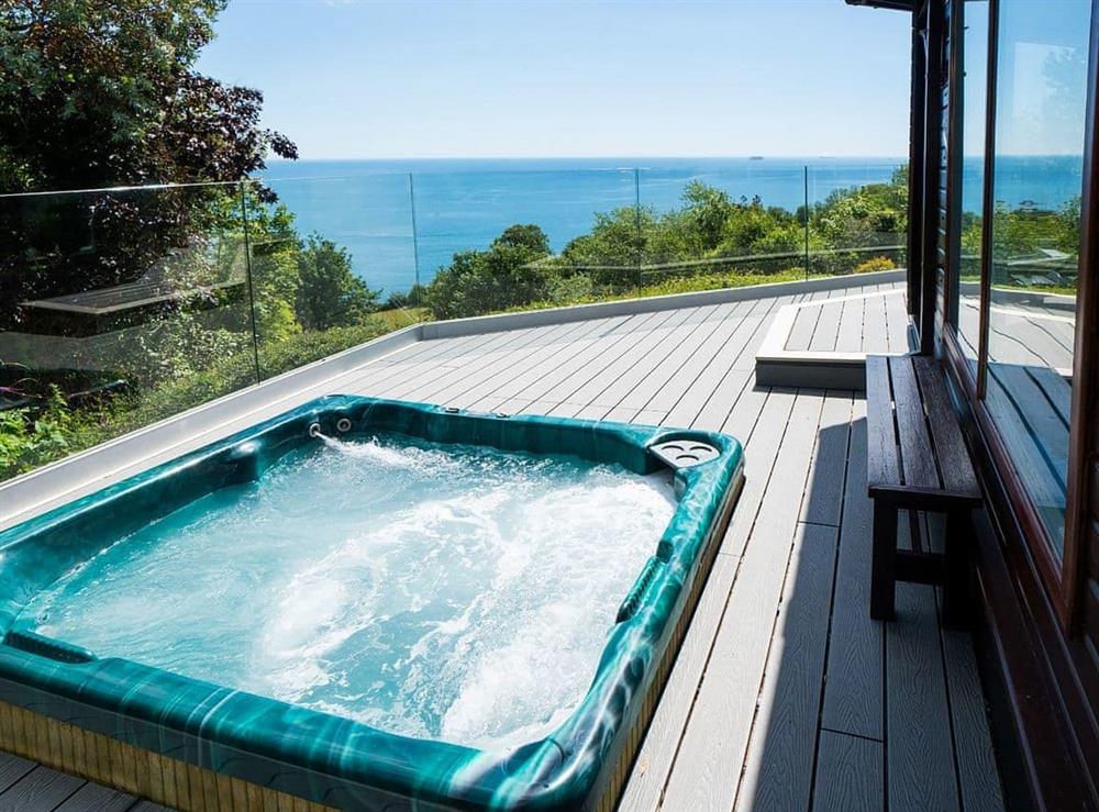 Hot tub at Cliff Lodge in Torquay, Devon., Great Britain