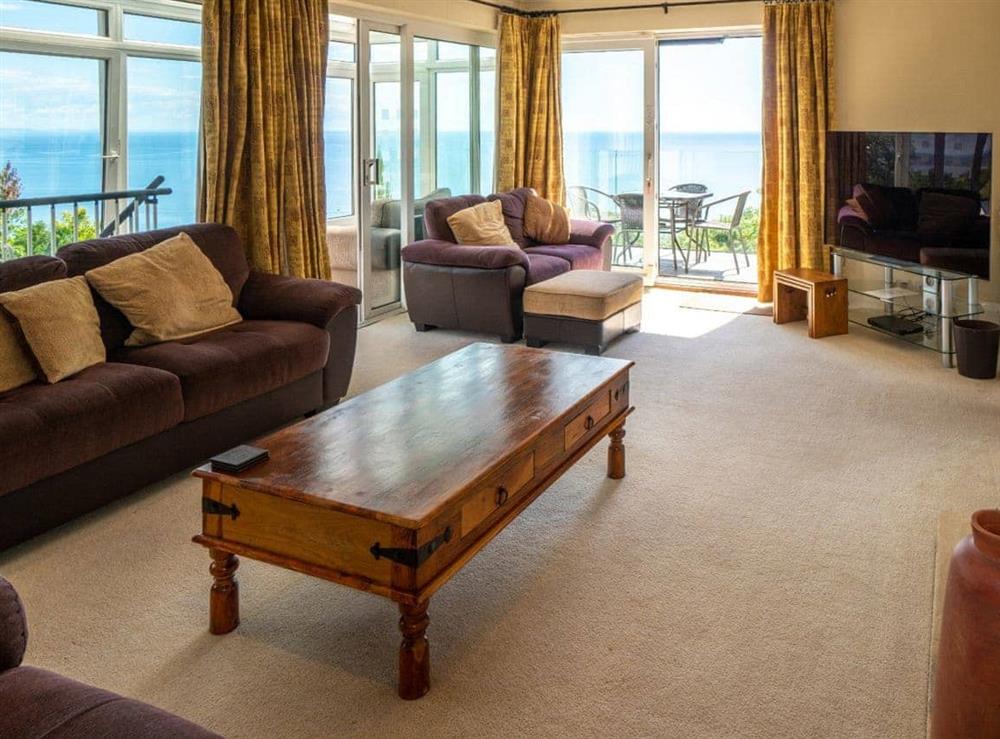 Living room at Cliff Lodge in Torquay, Devon., Great Britain