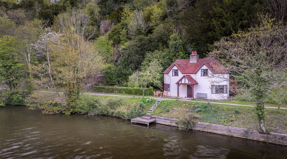 An aerial view of Cliveden New Cottage, Berkshire at Cliveden New Cottage in Nr Maidenhead, Berkshire