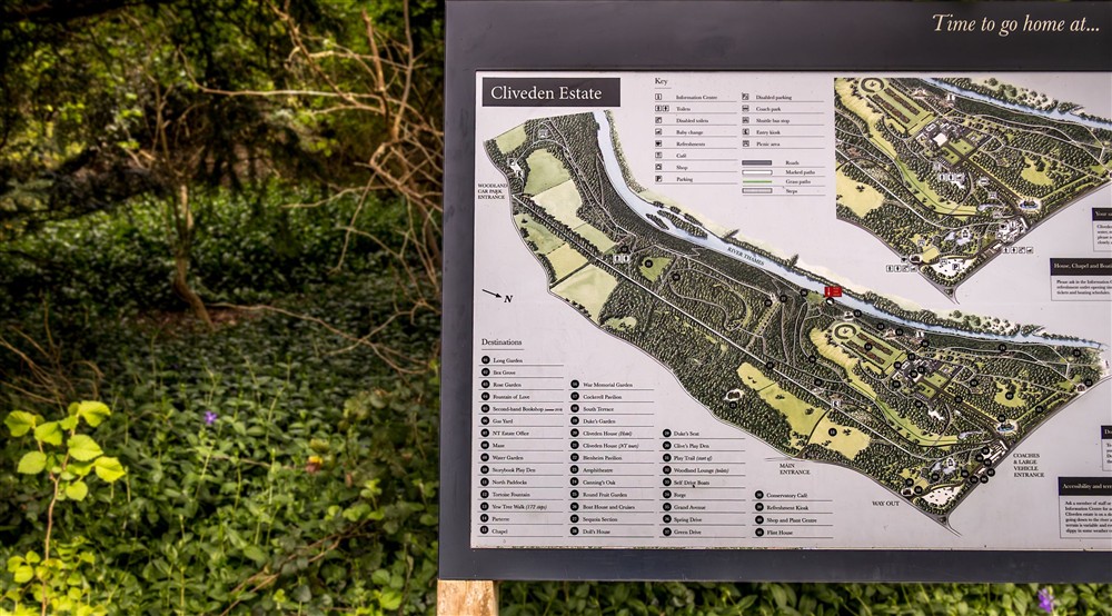 Map of the estate at Cliveden New Cottage in Nr Maidenhead, Berkshire