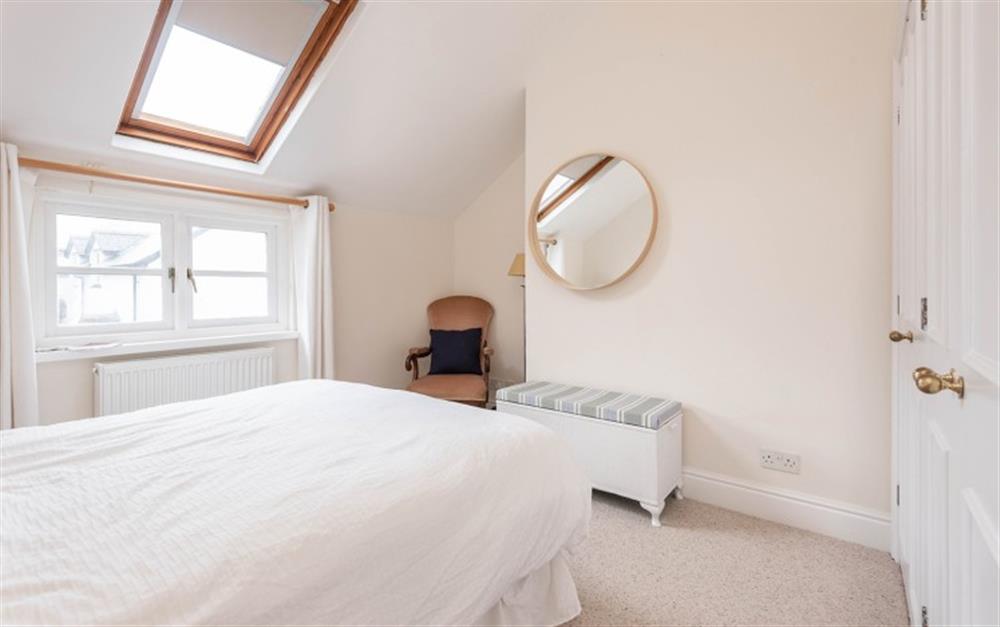 Ground floor bedroom with standard 4'6" double bed at Clock Cottage in Dittisham