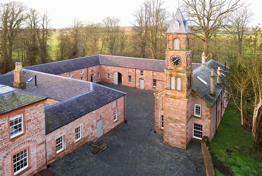 Clock Tower within the stable block at Netherby Hall  at Clock Tower Apartment, Netherby Hall, Longtown