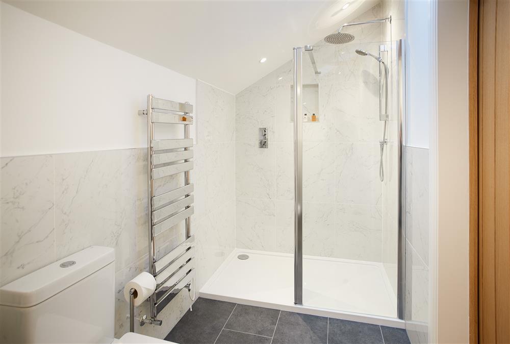Shower room at Clock Tower Apartment, Netherby Hall, Longtown