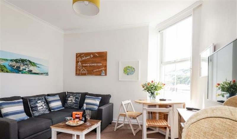 Relax in the living area at Clock Tower View, Looe
