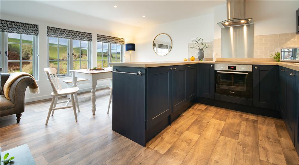 The open-plan kitchen, sitting and dining room (photo 2) at Cloud Farmhouse in Lynton, Devon