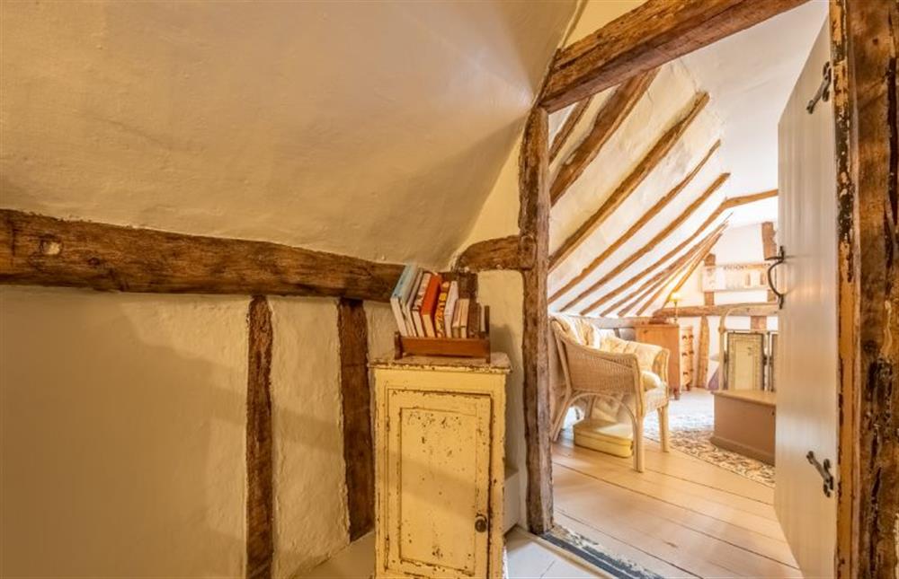 Hallway into master bedroom at Cloudberry Cottage, Coddenham