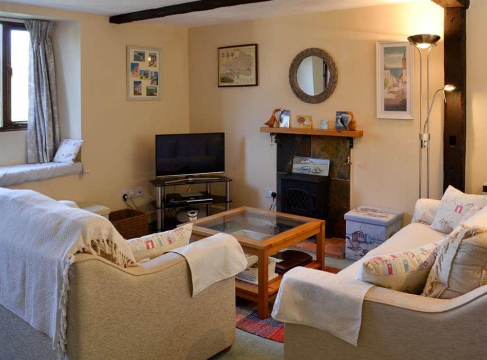 Cosy living room area at Clouseau Cottage in Lyme Regis, Dorset., Great Britain