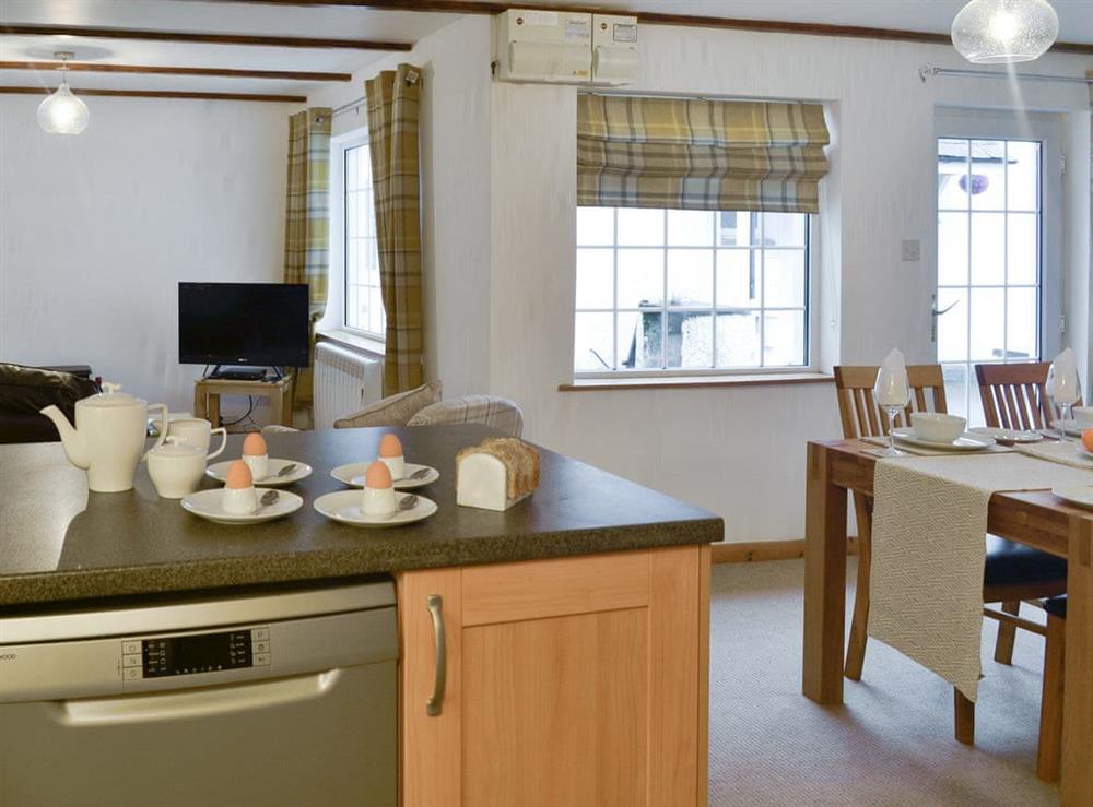 Spacious open-plan living area at Clover Cottage in Keswick, Cumbria
