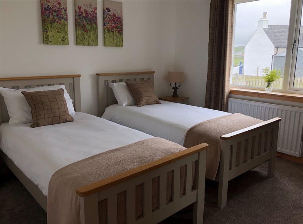 Twin bedroom at Clover Cottage in Middlequarter, Isle Of North Uist