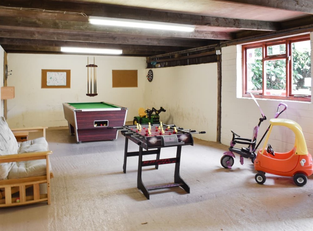 Games room at Clover in St Breock, Cornwall