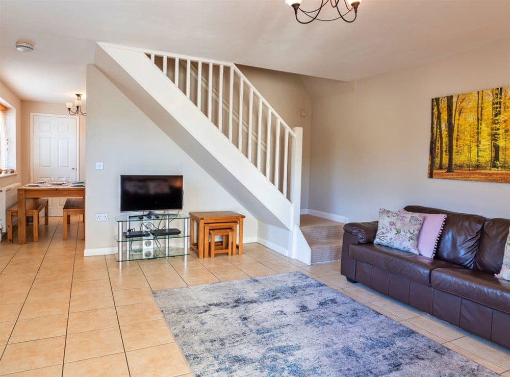 Living room at Cloverfield Cottage in Exeter, Devon