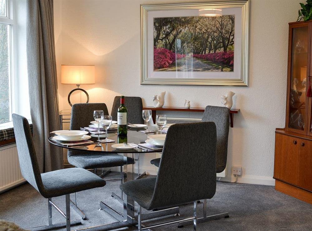 Dining area at Cloverley in Bowness-on-Windermere, Cumbria