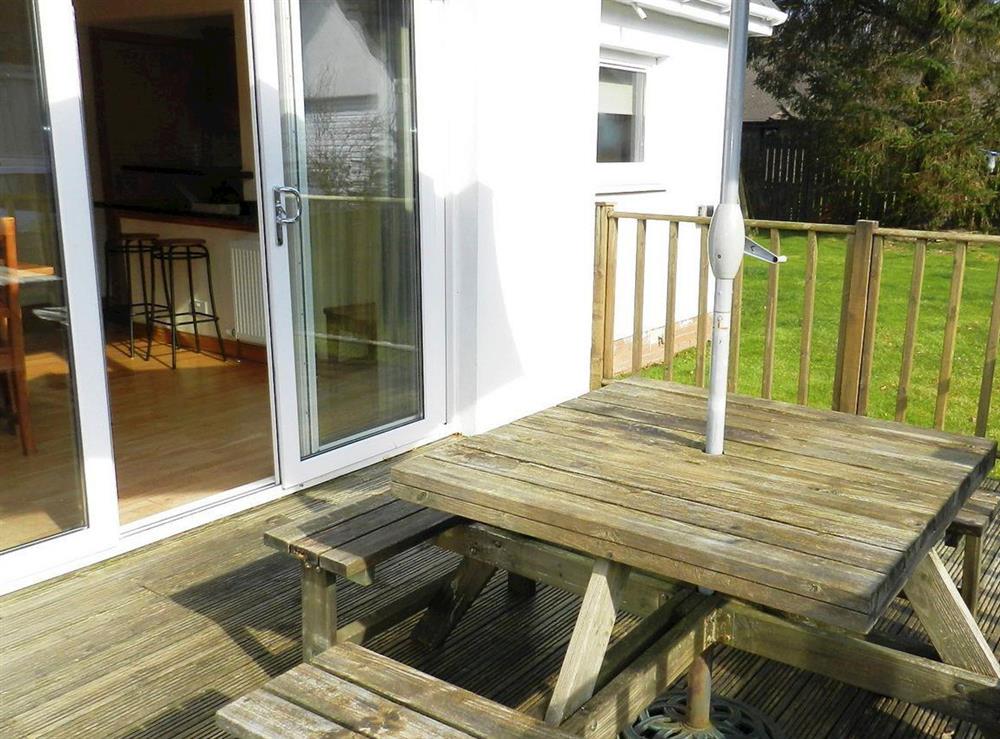 Decking at Cloy Lodge in Brodick, Isle of Arran, Scotland