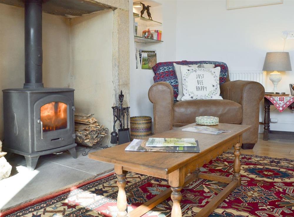 Cosy living area at Club Houses in Old Town, near Hebden Bridge, West Yorkshire