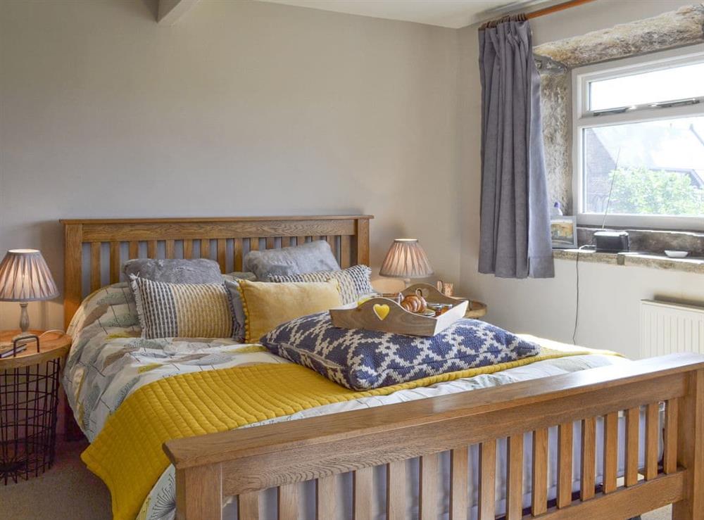 Welcoming double bedroom at Club Houses in Old Town, near Hebden Bridge, West Yorkshire