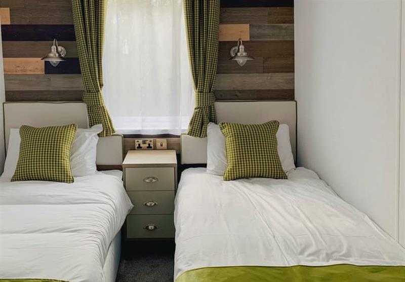 Twin bedroom in the Larch Spa at Clumber Park Lodges in Sherwood Forest, Worksop