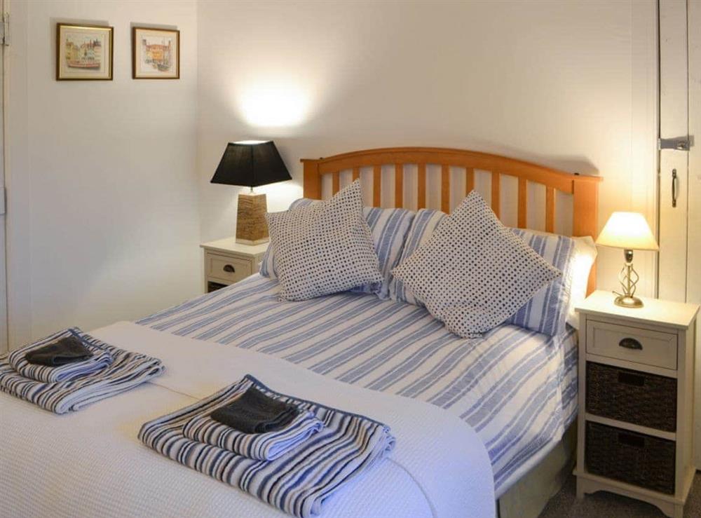 Comfortable double bedroom at Clutter Cottage in Druridge by-the-Sea, Northumberland., Great Britain