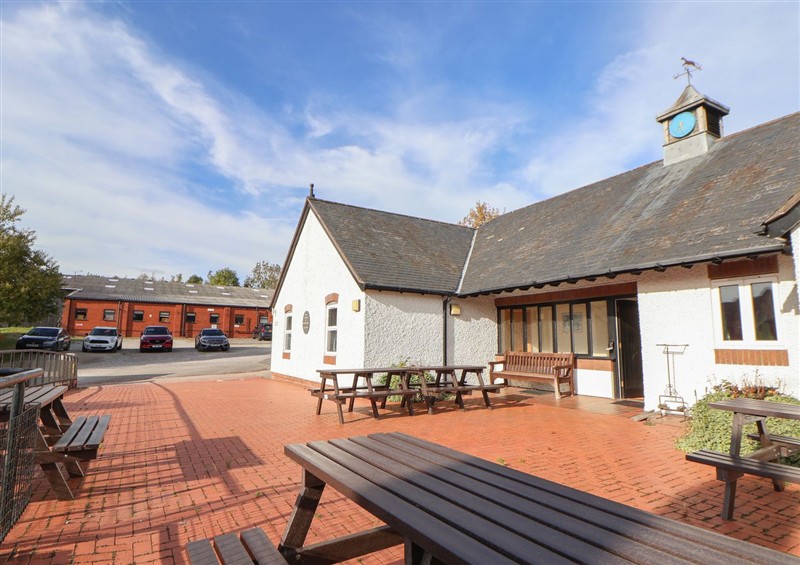 Outside Clwyd Special Riding Centre at Clwyd Special Riding Centre, Llanfynydd