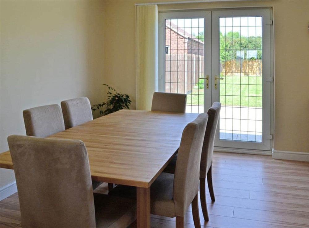 Dining room at Clydesdale in North Somercotes, near Louth, Lincolnshire