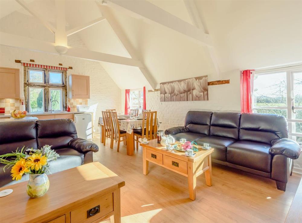 Open plan living space at Coach House in Bridgerule, near Bude, Devon