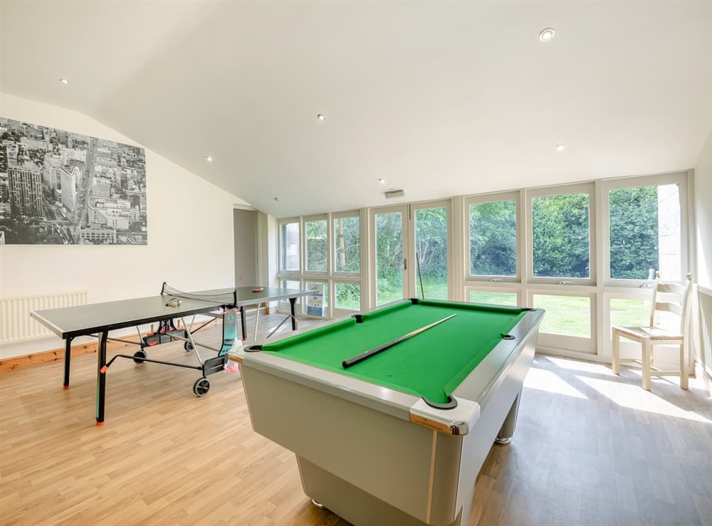 Games room at Coach House in Doxford, near Embleton, Northumberland