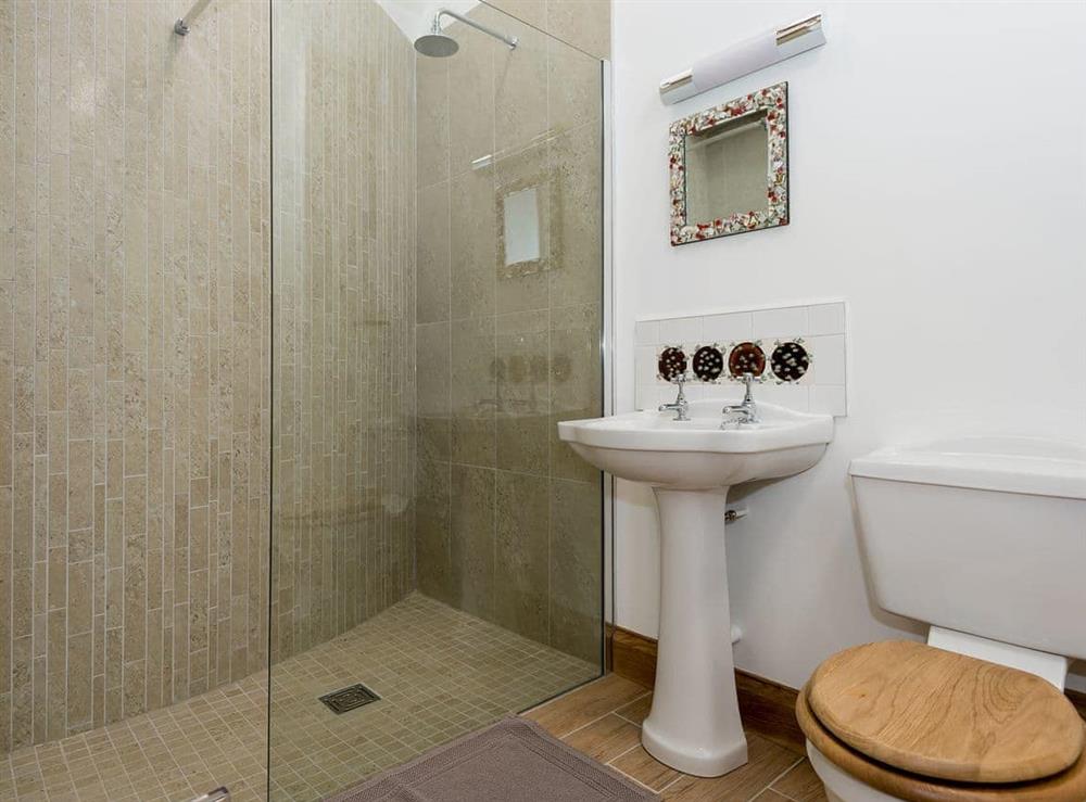 En-suite shower room at Coach House in Greystoke, Cumbria