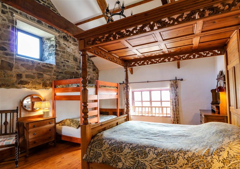 One of the bedrooms at Coach House, Llangrannog