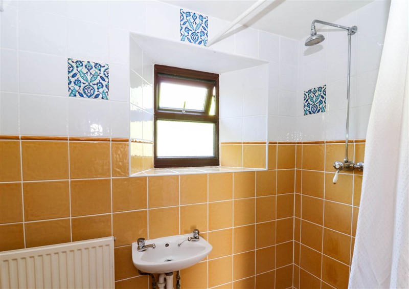 This is the bathroom at Coach House, Llangrannog