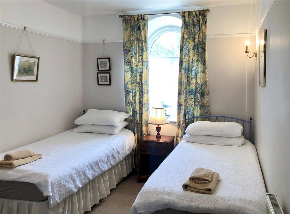 Good-sized twin bedroom at Coach House in Loddiswell, Nr Kingsbridge, South Devon., Great Britain