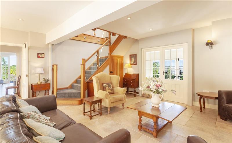 Relax in the living area at Coach House View, Porlock Weir