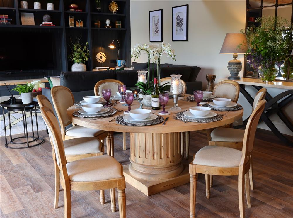 The dining area, with seating for up to eight guests at Coach House, Walton, Near Stratford-upon-Avon
