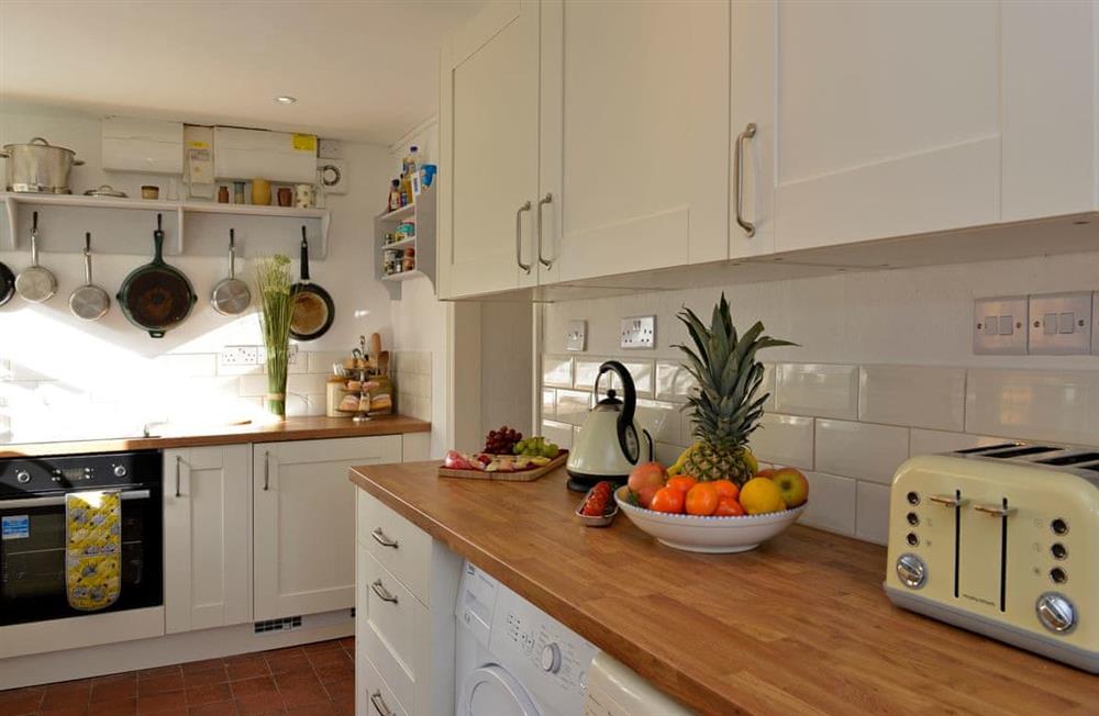 This is the kitchen at Coachmans Cottage in Solva, Pembrokeshire, Dyfed