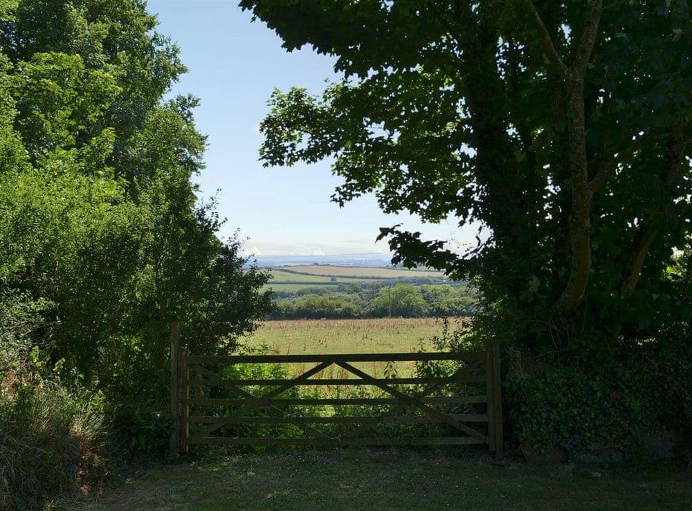 Admire the rolling Cornish countryside from the bottom of the garden at Coachmans Retreat in Pennytinney, St Kew., Cornwall