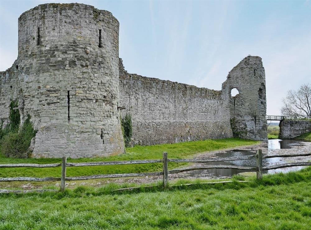 Pevensey Castle at Coast Lodge in Pevensey Bay, East Sussex