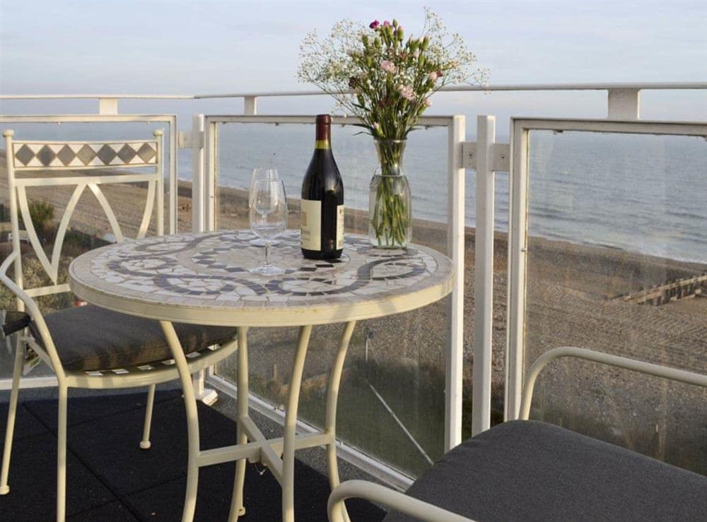Useful balcony at Coast Lodge in Pevensey Bay, East Sussex