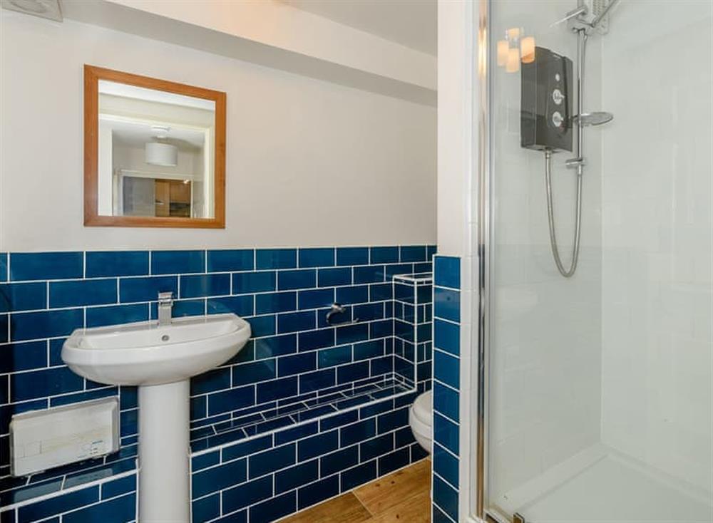 Bathroom at Coast View Apartment in Lyme Regis, England