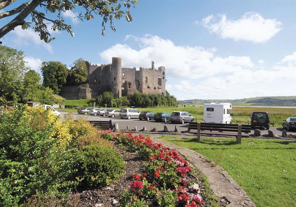Local castle at Coast View Cottage in Carmarthen, Dyfed