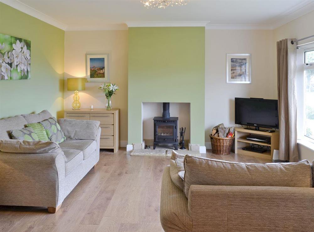 Spacious living room at Coastal Retreat in Beadnell, Northumberland