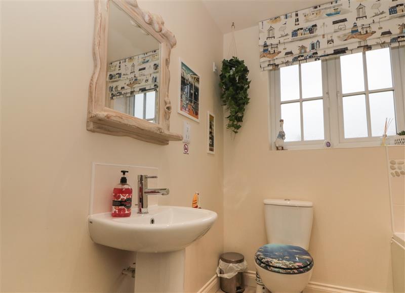 This is the bathroom at Coastal Retreat, The Bay, Filey