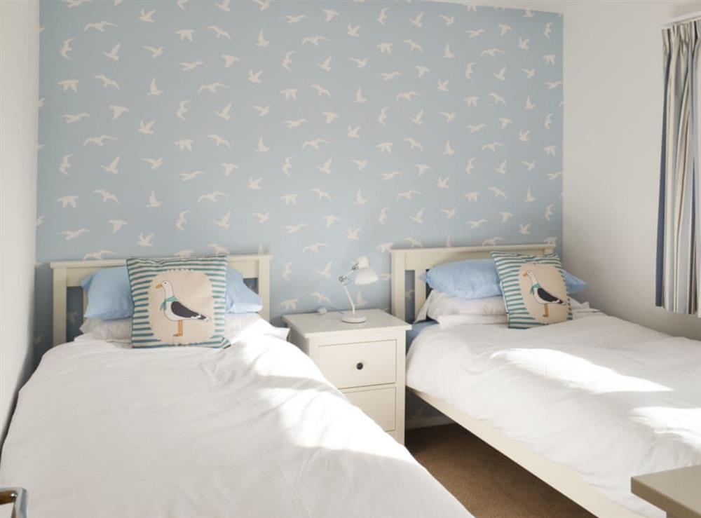 Twin bedroom at Coastguard Cottage Paradise in Scarborough, North Yorkshire