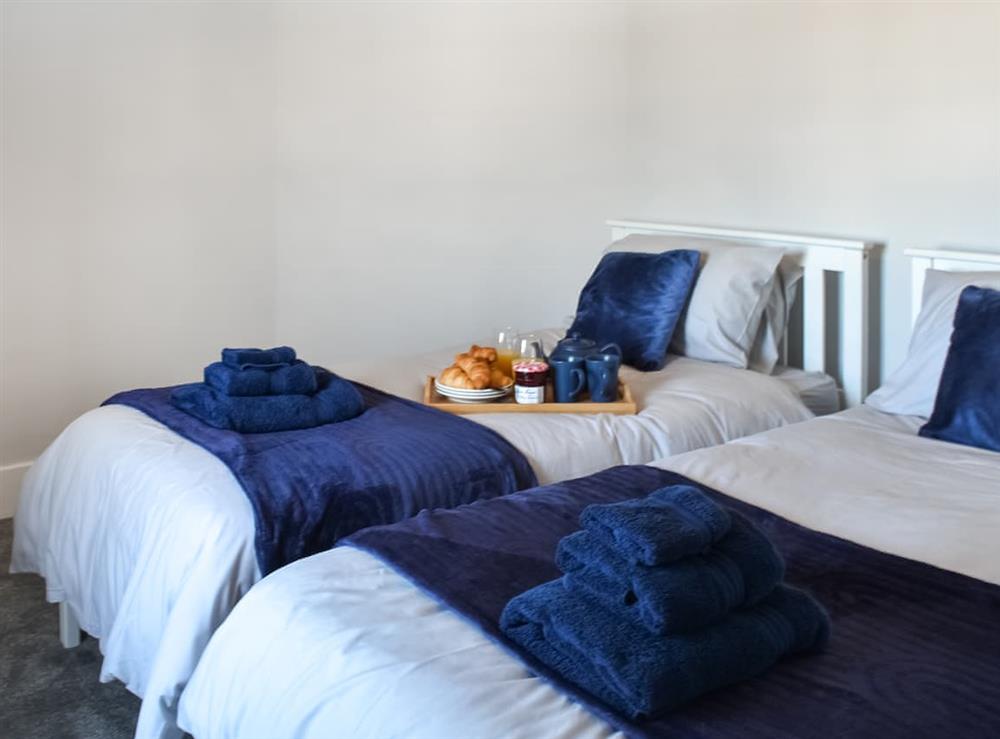 Twin bedroom at Coastguard Cottages in Caister on Sea, Norfolk