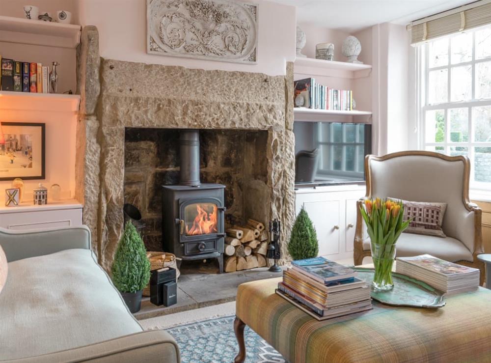 Living room at Coates Cottage in Baslow, near Bakewell, Derbyshire